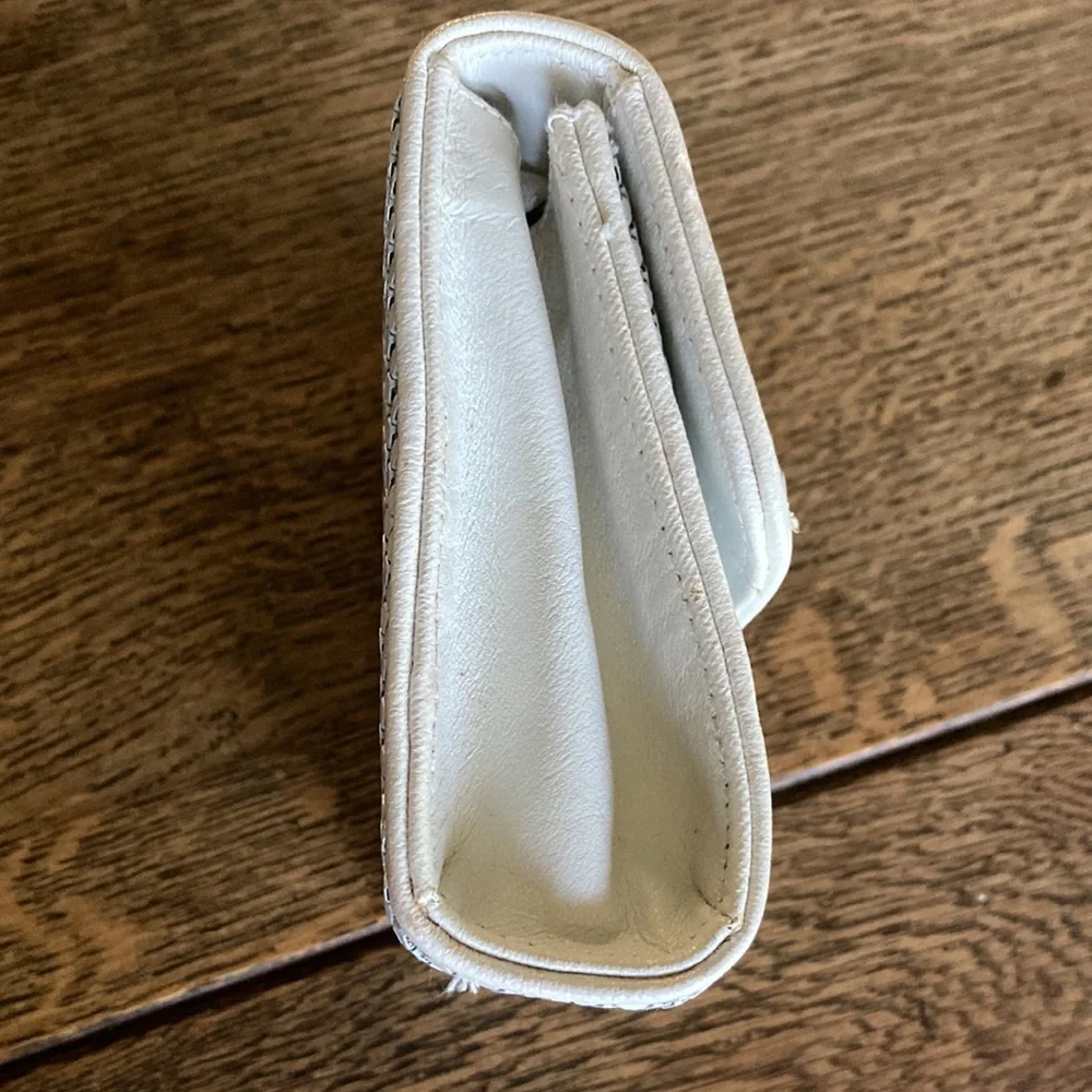 WHITING and DAVIS INT’L wh. enamel pieced metal clutch or shoulder bag $59 - Picture 11 of 12